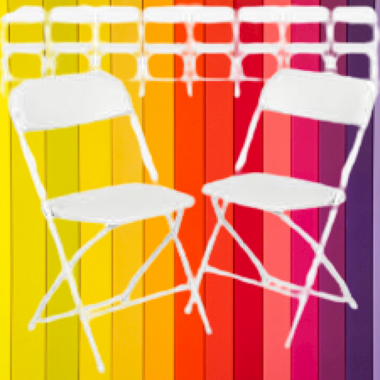 WHITE FOLDING CHAIRS