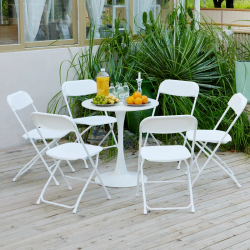 WHITE FOLDING CHAIRS