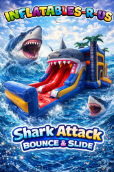 XL SHARK ATTACK BOUNCE HOUSE/WATERSLIDE