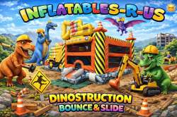 XL DINOSTRUCTION BOUNCE HOUSE/WATERSLIDE