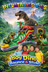 XL BOY DINO BOUNCE HOUSE/WATERSLIDE